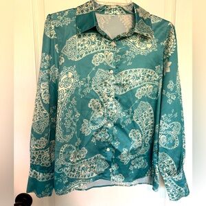 SHEIN paisley print button down
